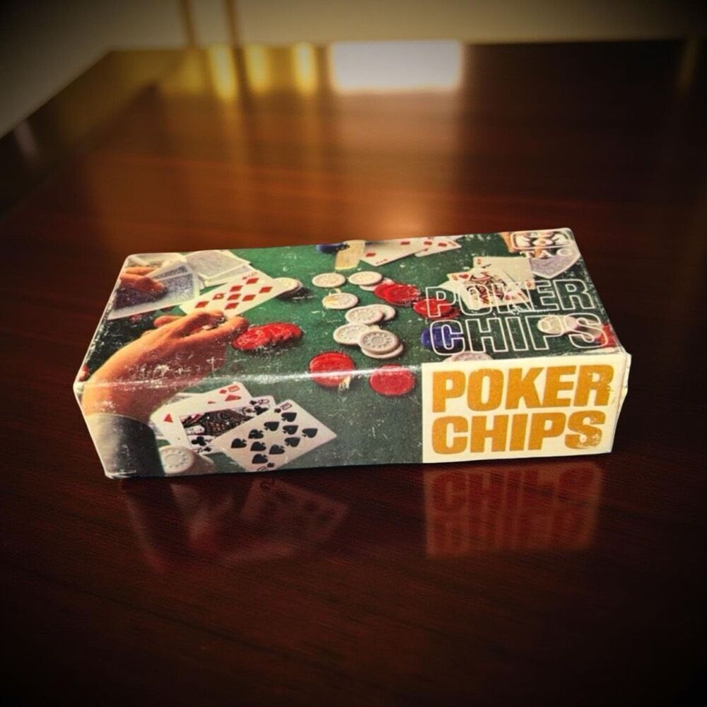 Vintage 1960s TAG Transco Adult Games Tilt Edge Poker Chips Original Box